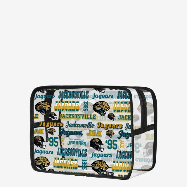 Jacksonville Jaguars Répéter Trousse à maquillage transparente à imprimé rétro