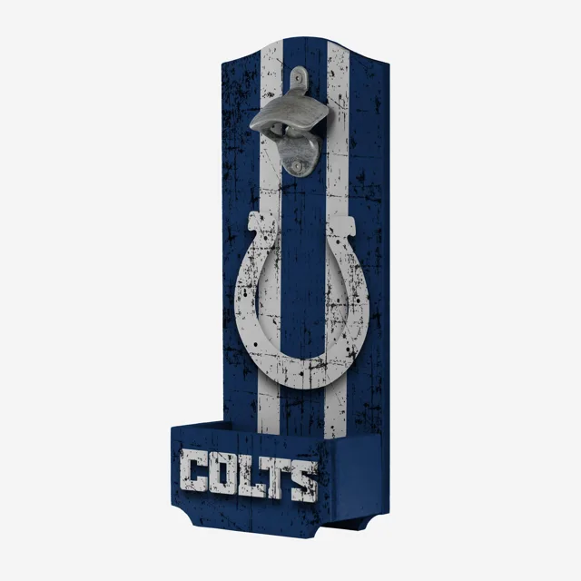 Indianapolis Colts Panneau ouvre-bouteille en bois