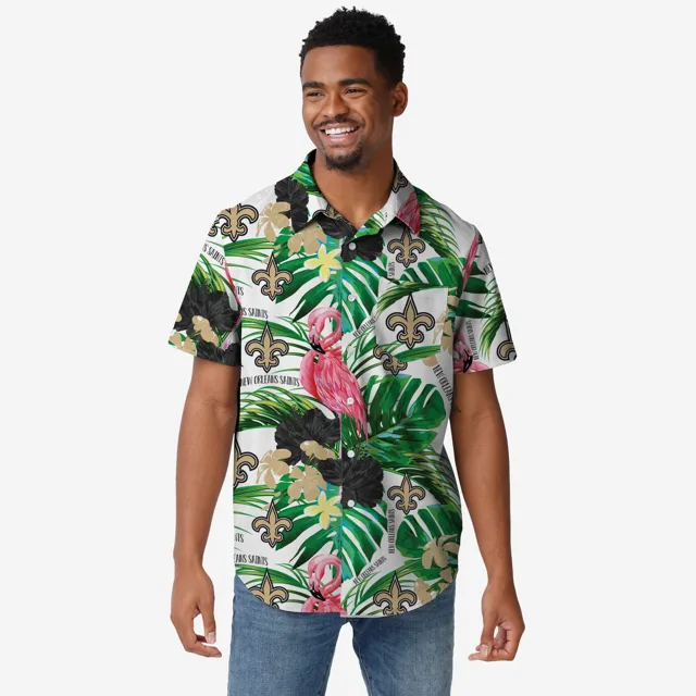 New Orleans Saints Chemise boutonnée flamant rose