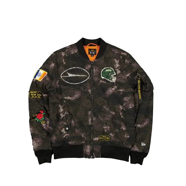 Alpha Industries x New York Jets Blouson aviateur camouflage noir MA-1