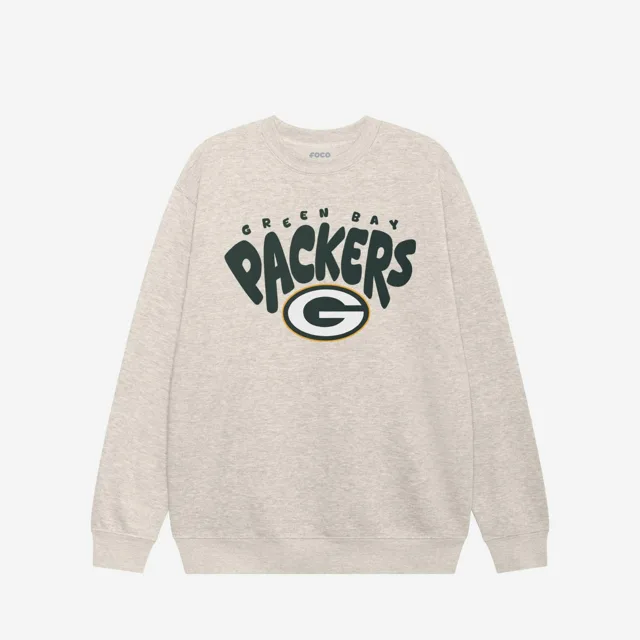 Sweat-shirt à col rond bulle Green Bay Packers