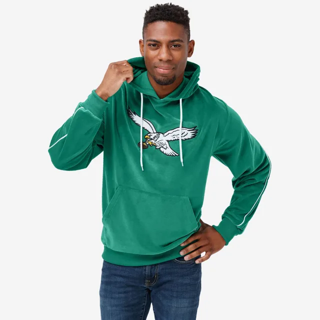 Philadelphia Eagles Sweat à capuche en velours vert Kelly