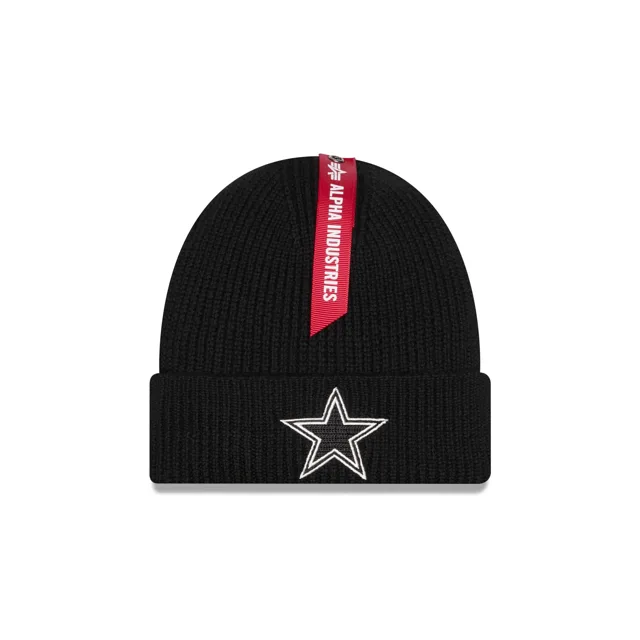 Alpha Industries x Dallas Cowboys Bonnet en tricot noir à revers