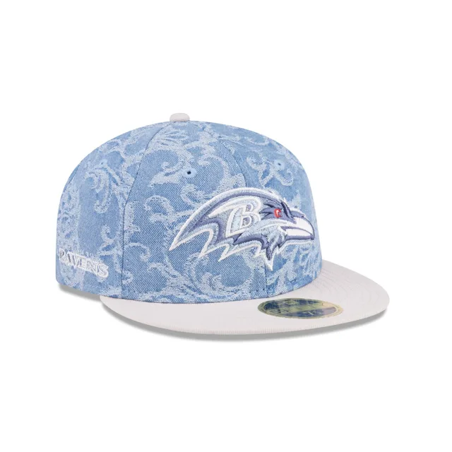Just Caps Jacquard Denim Baltimore Ravens Retro Crown 59FIFTY Chapeau ajusté