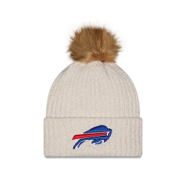 Buffalo Bills Bonnet en tricot à pompon en lin Sandy pour femme