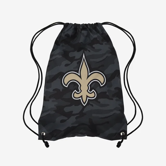 New Orleans Saints Sac à dos à cordon camouflage avec grand logo