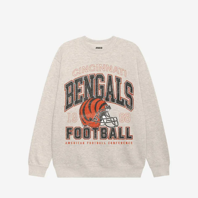 Sweat-shirt universitaire à col rond Cincinnati Bengals