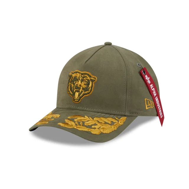 Alpha Industries x Chicago Bears Casquette Snapback 9FORTY M-Crown A-Frame vert olive