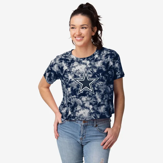 Dallas Cowboys Haut court à grand logo tie-dye pour femme