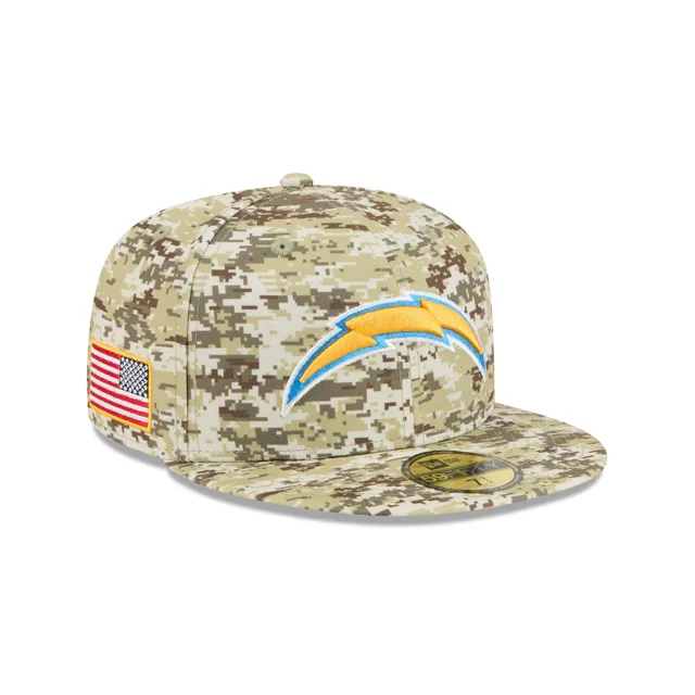 Los Angeles Chargers 2025 Salut au service Fan Gear 59FIFTY Chapeau ajusté