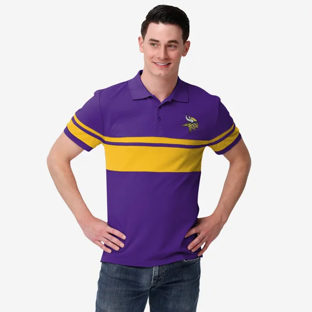 Polo à rayures en coton Minnesota Vikings