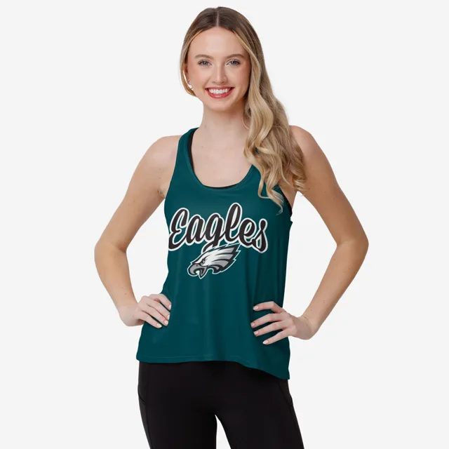 Philadelphia Eagles Haut sans manches à rayures Wordmark Team pour femmes