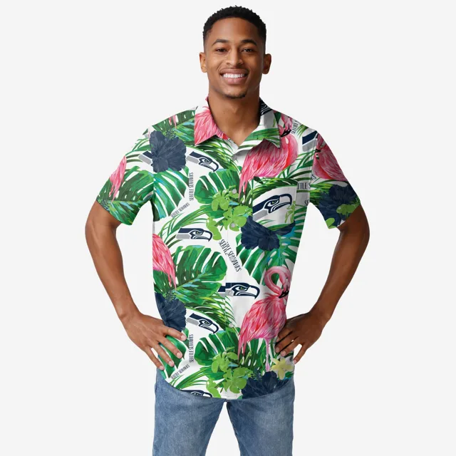 Seattle Seahawks Chemise boutonnée flamant rose