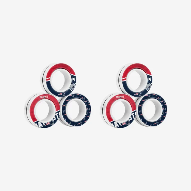 New England Patriots Lot de 6 bagues magnétiques