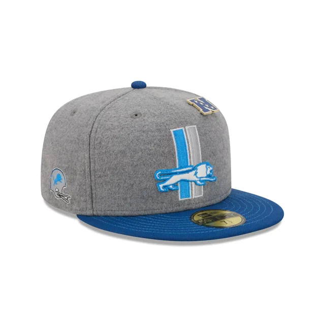 Detroit Lions Chapeau ajusté 59FIFTY en laine gris chiné