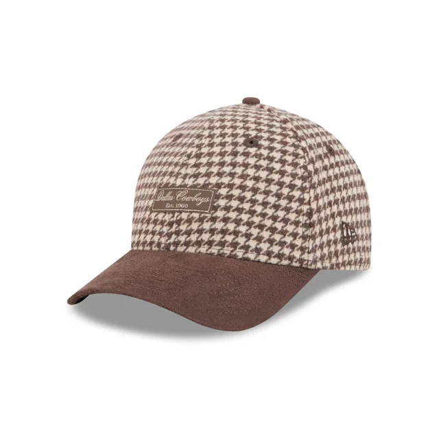 Dallas Cowboys Chapeau réglable 9FORTY M-Crown pied-de-poule marron pour femmes