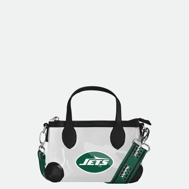 New York Jets Mini sac à main à bandoulière transparent avec grand logo