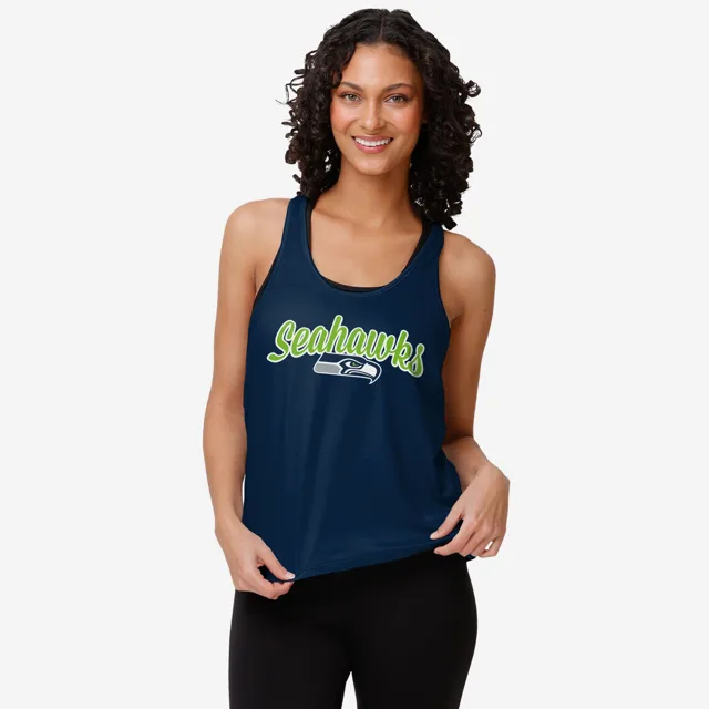 Seattle Seahawks Haut sans manches à rayures Wordmark Team pour femmes