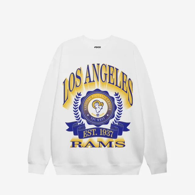 Los Angeles Rams Sweat-shirt à col rond avec écusson de bannière