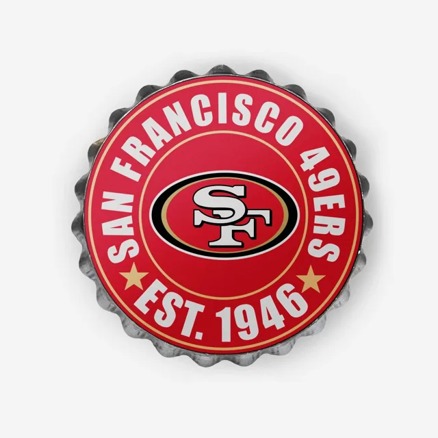 Panneau mural San Francisco 49ers pour bouchon de bouteille