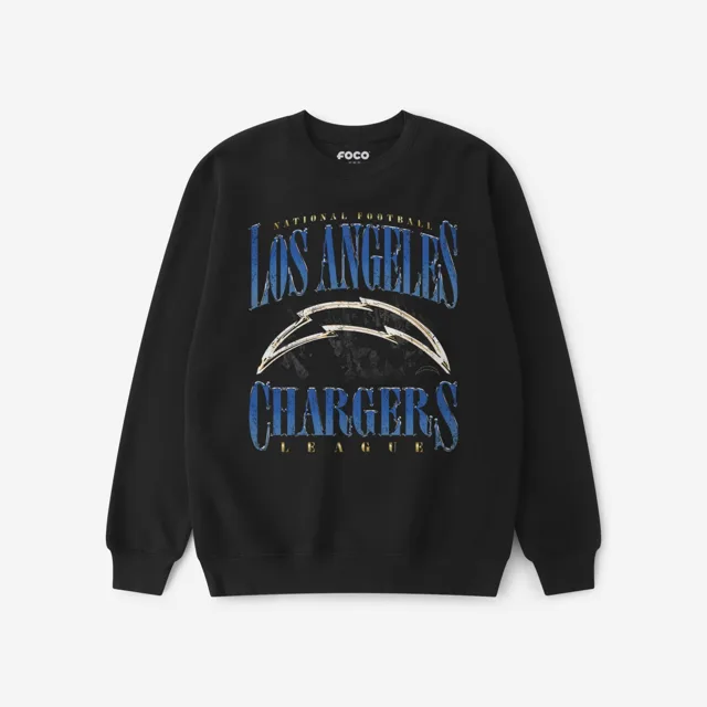 Los Angeles Chargers Sweat-shirt à col rond chromé Stack