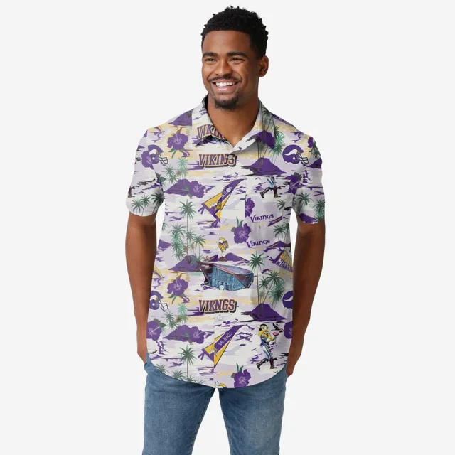 Minnesota Vikings Chemise boutonnée à imprimé stade thématique