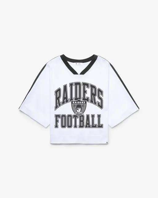 Las Vegas Raiders HISTORIQUE BIG OVERARCH '47 FEMME DROP NEEDLE RAGLAN JERSEY