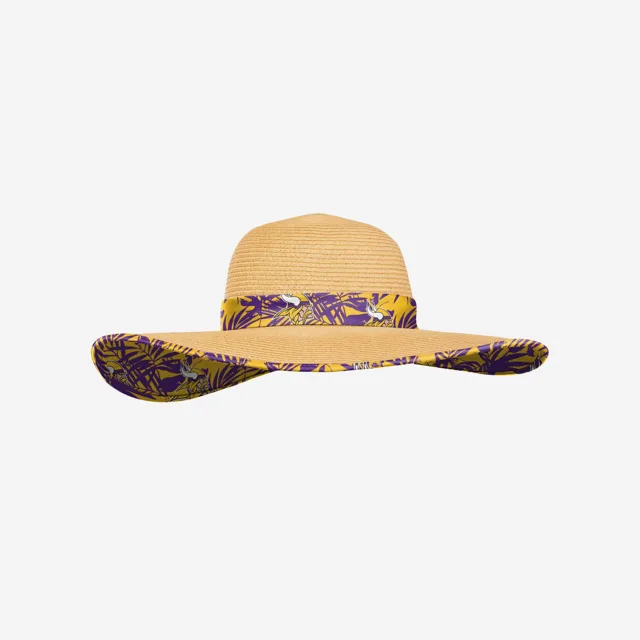 Minnesota Vikings Chapeau de Paille Floral pour Femme