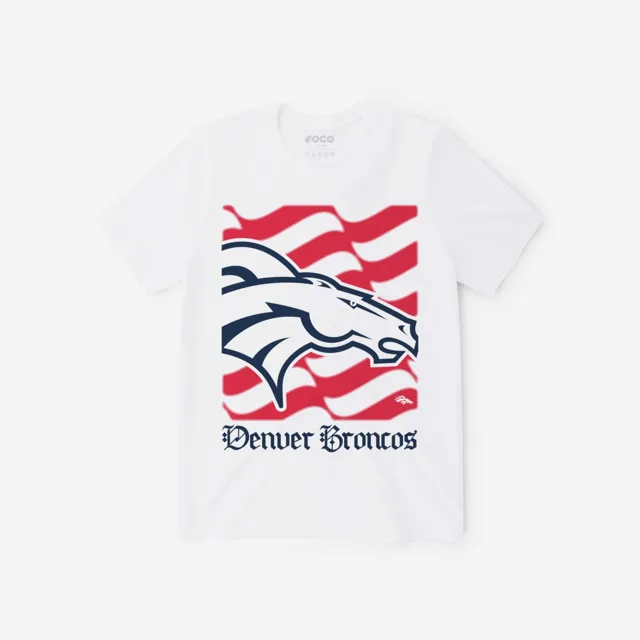 Denver Broncos T-shirt avec le mot-symbole du patrimoine américain