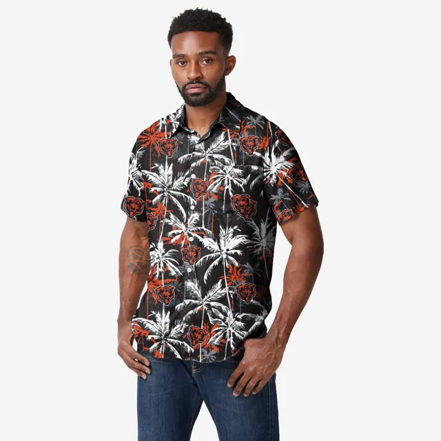 Chicago Bears Chemise boutonnée à fleurs noire
