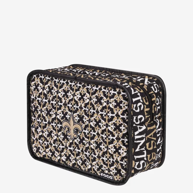 Trousse à maquillage imprimée matelassée New Orleans Saints