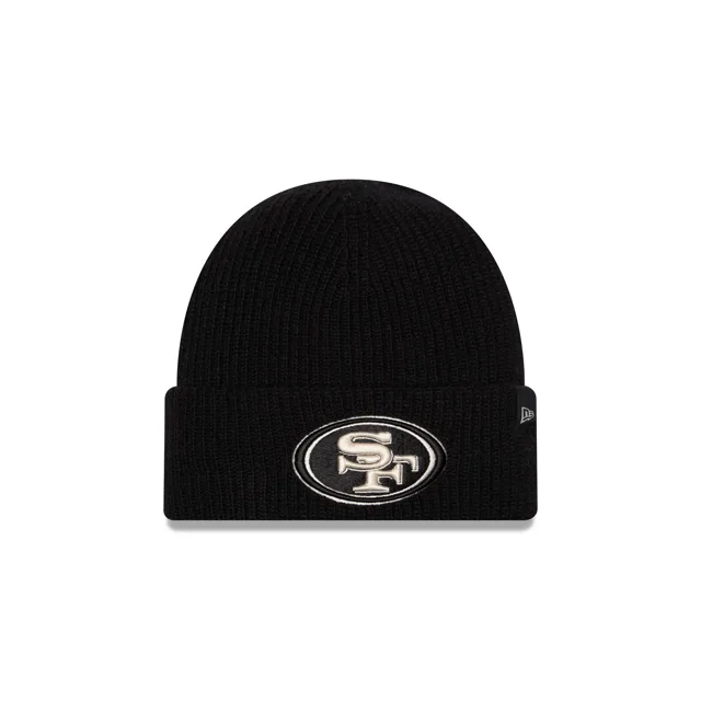 San Francisco 49ers Bonnet en laine noir à revers court