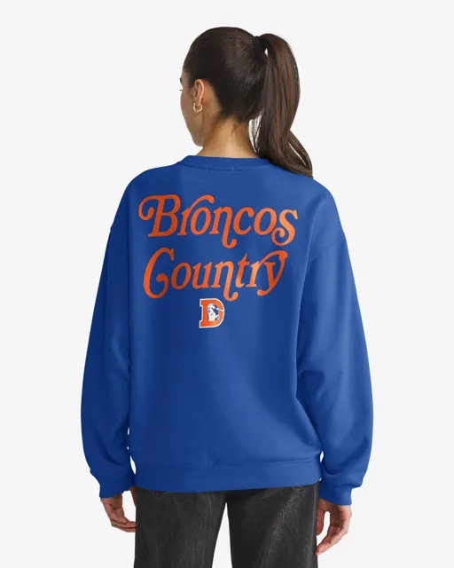 Denver Broncos HISTORIQUE SHOUT IT OUT '47 OVERSIZED CREW FEMME