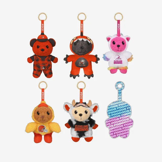 Cleveland Browns FOOCOOS Peluche Sac Charm Porte-clés Blind Box Série 1