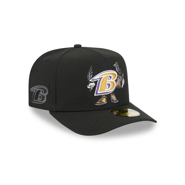 Baltimore Ravens Dessin animé 59FIFTY A-Frame Chapeau ajusté