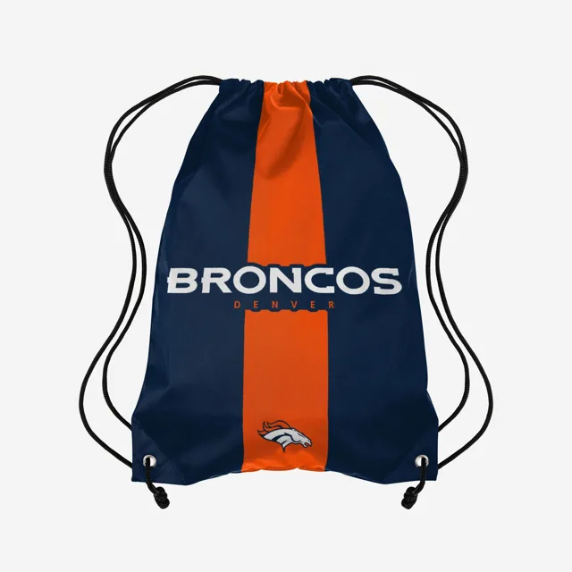 Denver Broncos Sac à dos avec cordon de serrage Team Stripe Wordmark