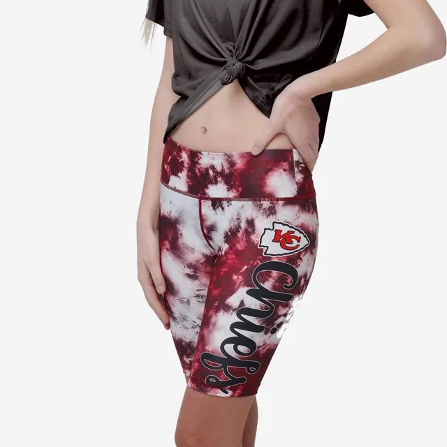 Kansas City Chiefs Short de vélo Team Color Tie-Dye pour femme