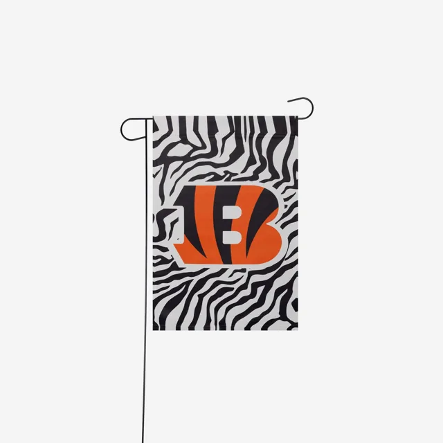 Cincinnati Bengals Drapeau de jardin à rayures blanches avec grand logo