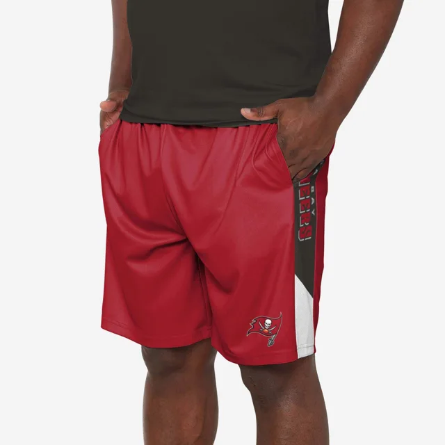 Short d'entraînement à rayures latérales Tampa Bay Buccaneers