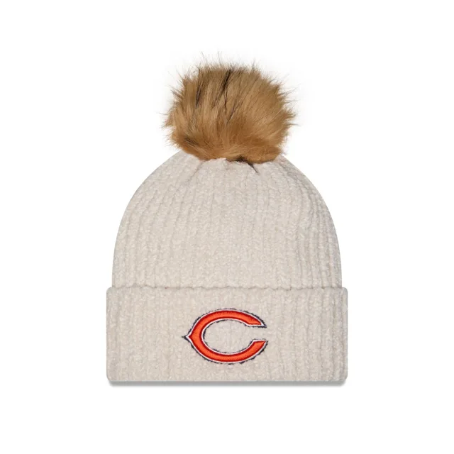 Chicago Bears Bonnet en tricot à pompon en lin Sandy pour femme