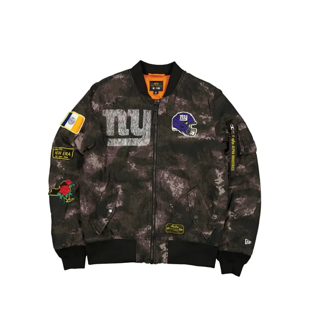 Alpha Industries x New York Giants Blouson aviateur camouflage noir MA-1