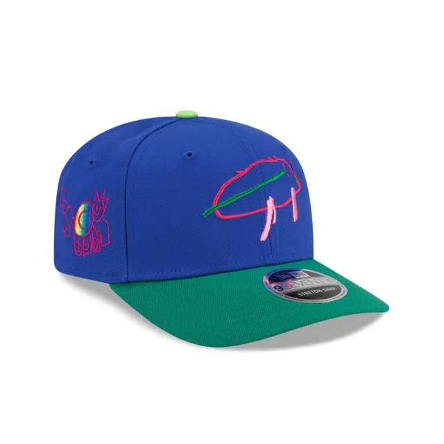 Buffalo Bills Billustration par Caleb 9SEVENTY Stretch-Snap Hat