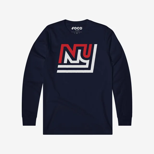 New York Giants 1975 T-shirt à manches longues avec logo rétro