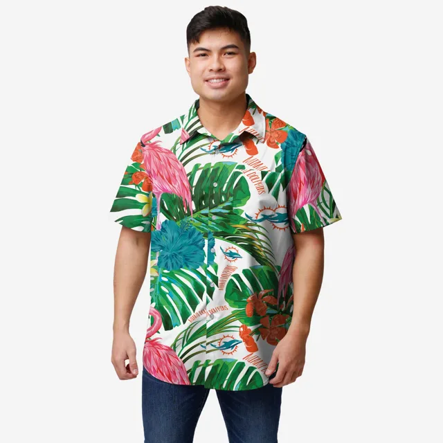 Miami Dolphins Chemise boutonnée flamant rose