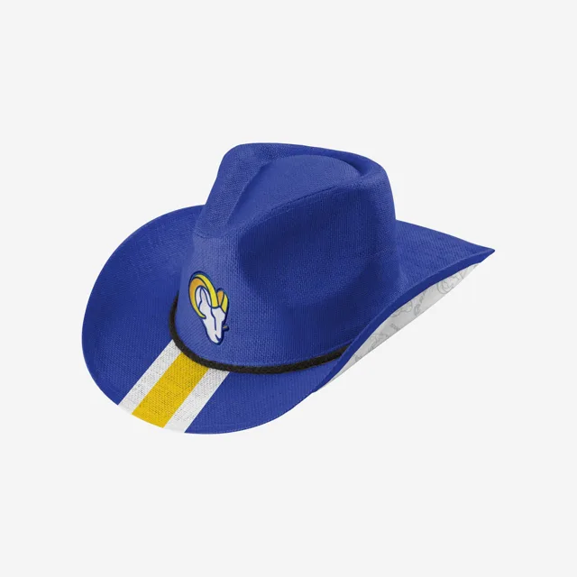 Chapeau de cowboy à rayures d'équipe Los Angeles Rams