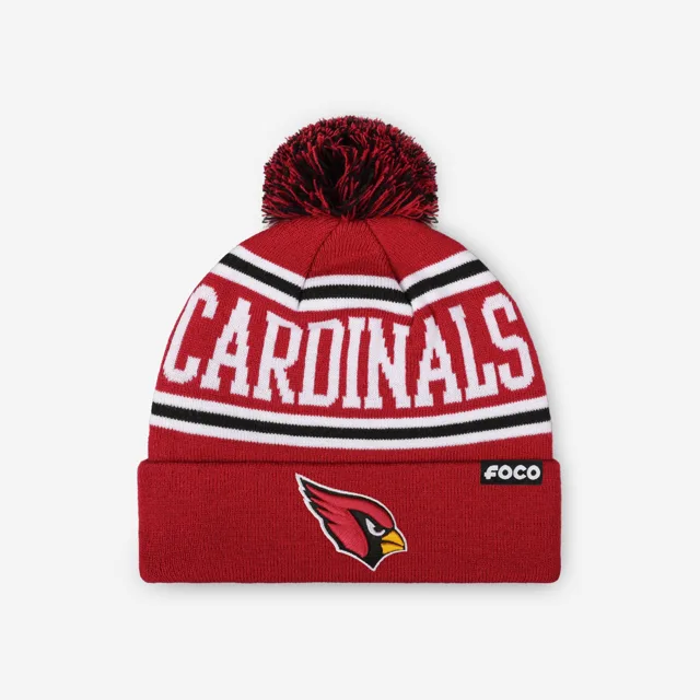 Bonnet à pompon avec logo principal Arizona Cardinals