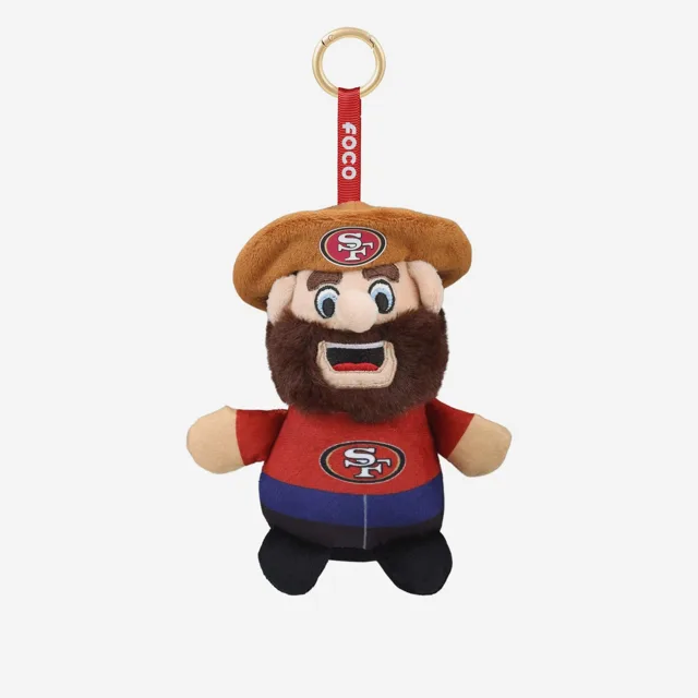 San Francisco 49ers Porte-clés en peluche Teamie Beanie avec breloque pour sac