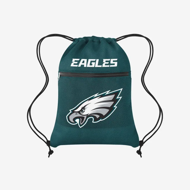 Philadelphia Eagles Sac à dos avec cordon de serrage et poche en filet