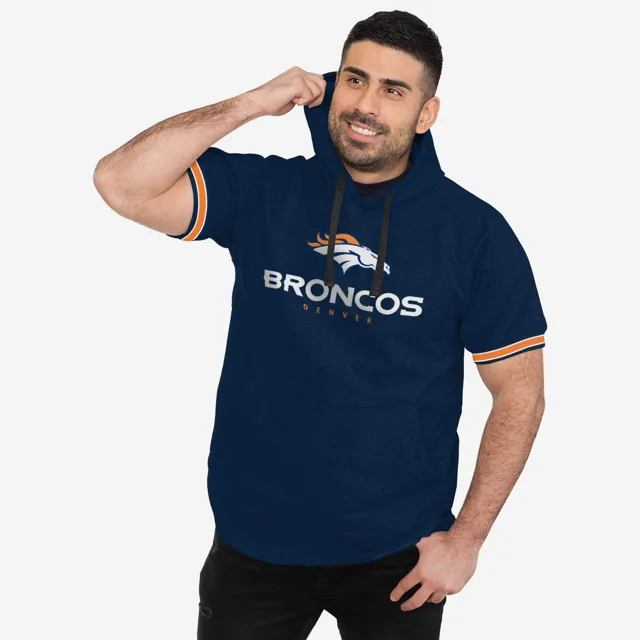 Sweat à capuche à manches courtes Denver Broncos
