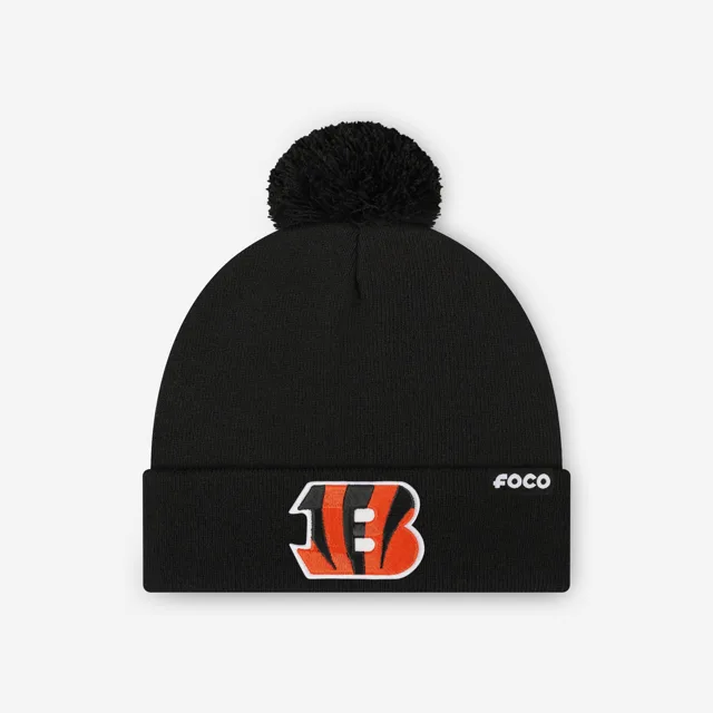 Bonnet à pompon avec logo principal Cincinnati Bengals Basic